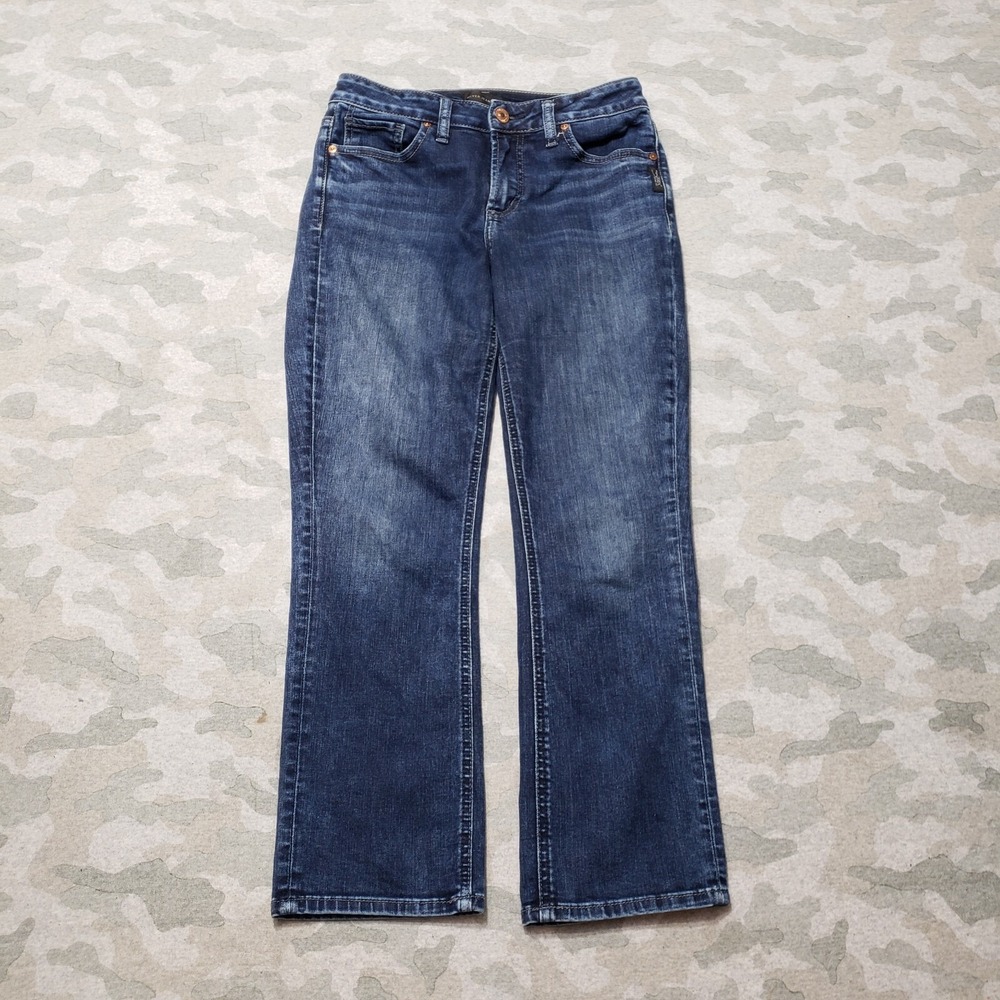 Silver Jeans Womens 28 Blue Suki Capri Denim Medium Wash